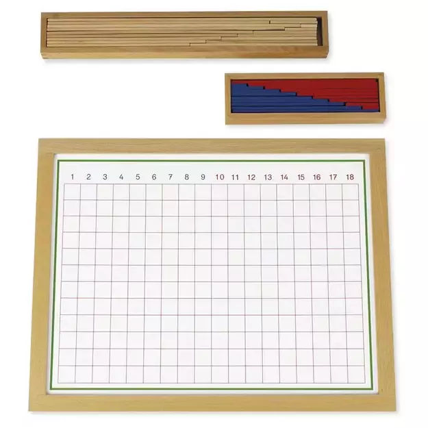 TimeTEX Atimties lazdelų lentelė mediniame rėmelyje  "Montessori Premium" (TT94448)