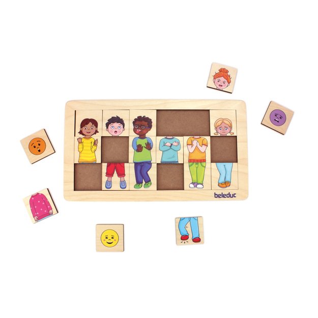 Beleduc lavinamoji priemonė - medinė dėlionė  "Emocijos" (11131) 2