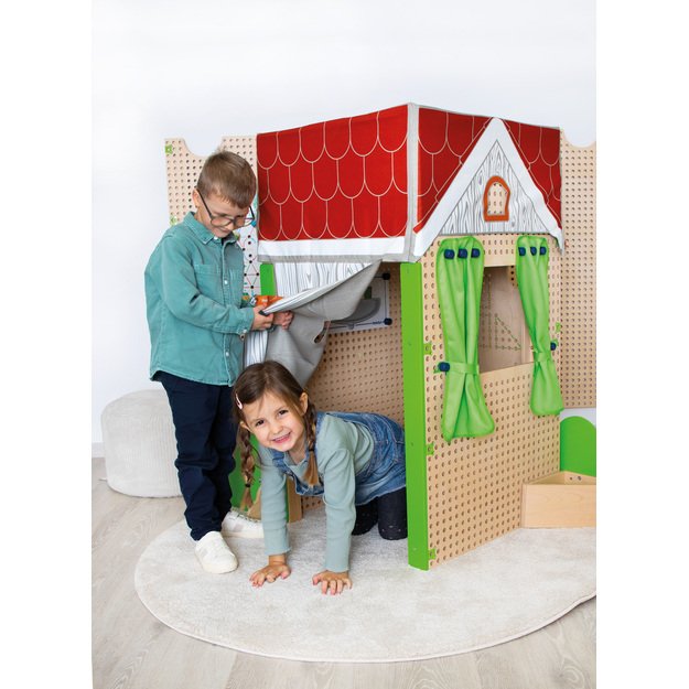 Beleduc PLUG IT Veiklų žaidimo namelį papildanti priemonė - Tekstilinis stogas (27109) 1