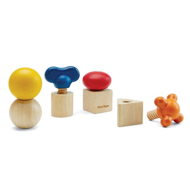 PlanToys lavinimo priemonė -  Sraigteliai ir veržlės  (PT5455)