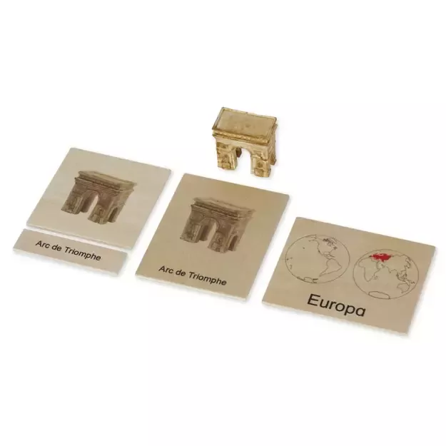 TimeTEX Žemynų įžymybių dėžutė (Vokiška versija) "Montessori Premium" (TT94713)