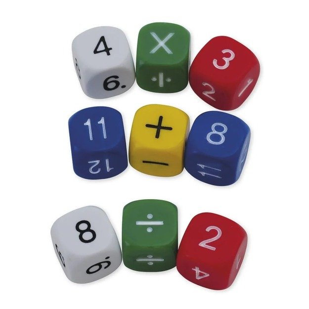 Matematikos kauliukai, 10 vnt., 16 mm (TT93559)