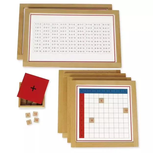 TimeTEX Sudėties užsiėmimų lentelės mediniame rėmelyje "Montessori Premium" (TT94440)
