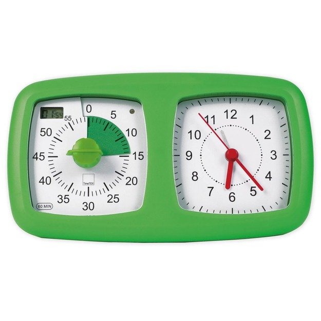 TimeTEX tylus laikmatis "4 viename", žalias, 18 × 10 cm (TT61785)