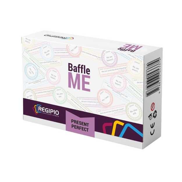 REGIPIO anglų kalbos žaidimas "BAFFLE ME – PRESENT PERFECT"