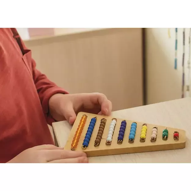 TimeTEX Spalvotų karoliukų eilutės 1-9 "Montessori Premium" (TT94453)
