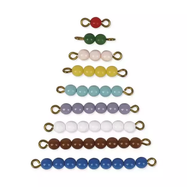 TimeTEX Spalvotų karoliukų eilutės 1-9 "Montessori Premium" (TT94453) 1