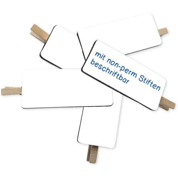 Prisegamų, užrašomų, baltų lentelių rinkinys, 6 vnt. (TT10838)