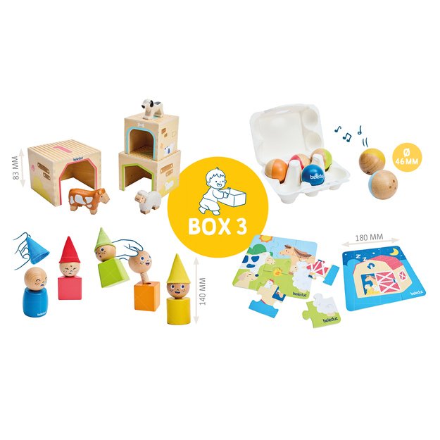 Beleduc lavinamųjų priemonių "Smalsūs mažyliai" dėžė  Nr. 3 - "Žodynas", vaikams nuo 24 mėn. (18052)