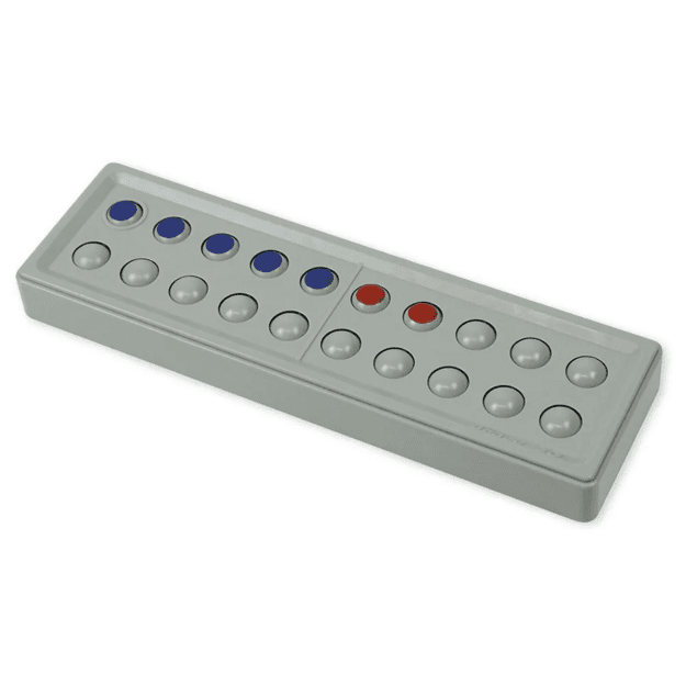 TimeTEX Trispalvis raudonai–mėlynai–pilkas skaičiavimo abakas, ABACO 20 (TT96040)