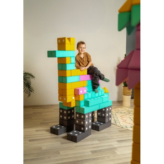TUKI minkštų, magnetinių kaladėlių rinkinys Builder 128 (TB128) 2