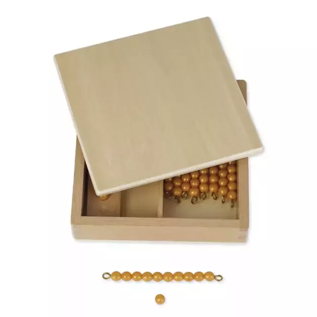 TimeTEX Dėžutė su pavieniais karoliukais ir dešimtuko karoliukų eilutėmis "Montessori Premium" (TT94432) 1