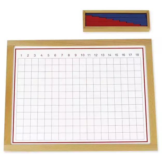 TimeTEX Sudėties lazdelių lentelė su mediniu rėmeliu "Montessori Premium" (TT94443)