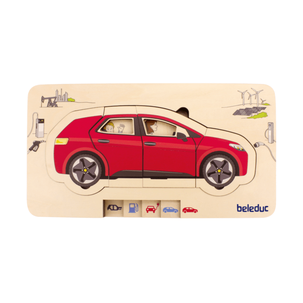 Beleduc lavinamoji priemone - sluoksniuota medinė dėlionė  Automobilis  (17063) 4