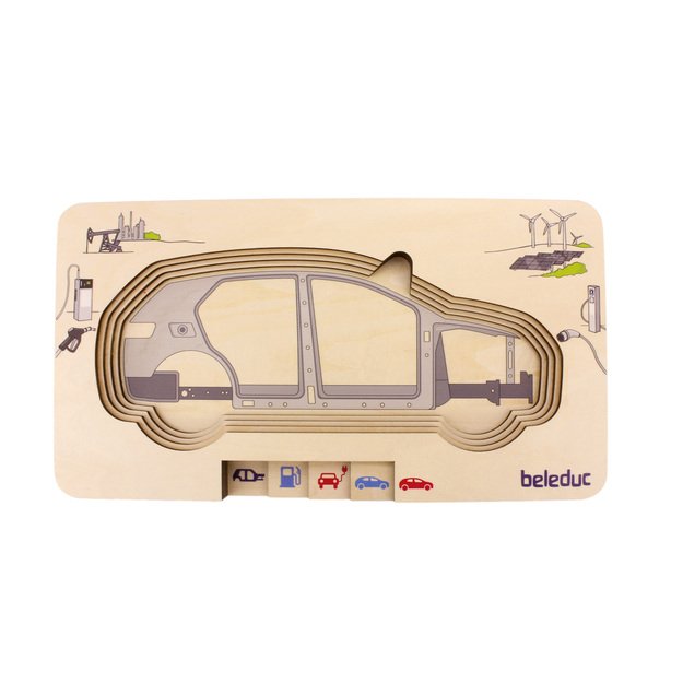 Beleduc lavinamoji priemone - sluoksniuota medinė dėlionė  Automobilis  (17063) 1