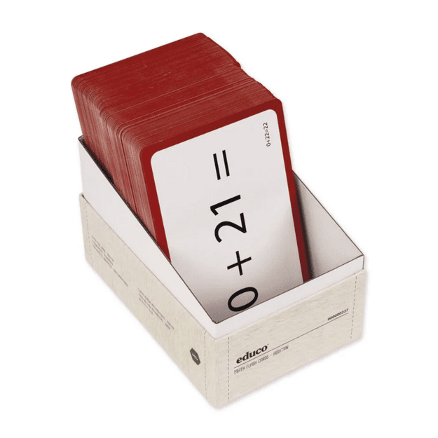 Matematikos mokymosi kortelės „Sudėties užduotys“, 249 dalių, kartoninėje dėžutėje (TT92538)