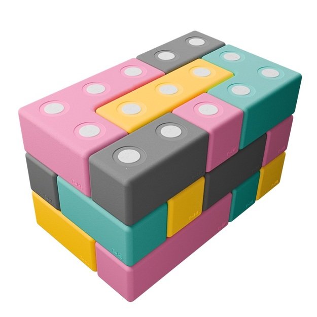 TUKI minkštų, magnetinių kaladėlių rinkinys - Builder 26 (TB26)