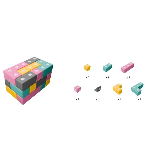 TUKI minkštų, magnetinių kaladėlių rinkinys - Builder 26 (TB26) 1