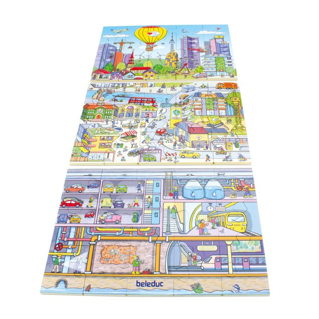 Beleduc grindų dėlionė "Miesto gyvenimas" (16213)