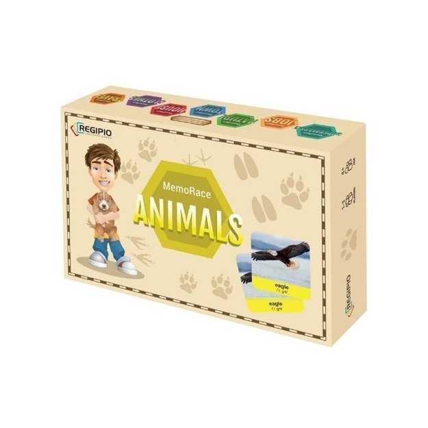 REGIPIO anglų kalbos žaidimas "MEMORACE: ANIMALS"