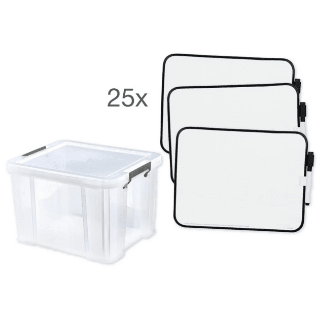 TimeTEX Klasės rinkinys – dvipusės A4 Plus baltosios lentelės, 25 vnt. Dėžėje (TT62277)