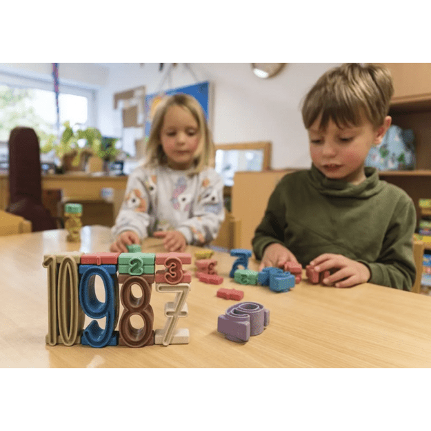 TimeTEX Sudedami skaičiai „Skaičius ant skaičiaus“, 34 dalių, „Montessori“ spalvos, „Montessori Premium“ (TT92576)