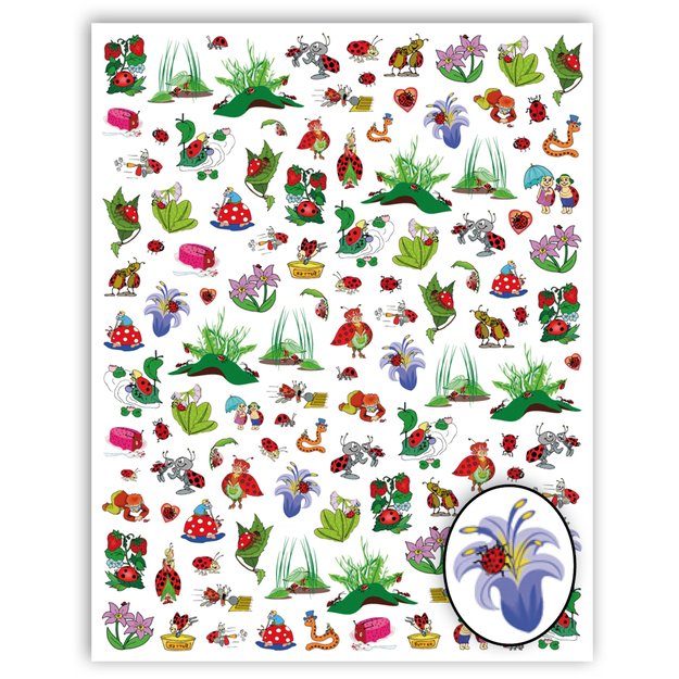 TimeTEX Pagyrimo lipdukų rinkinys - Boružėlės ir kt., 240 vnt. (TT62786)