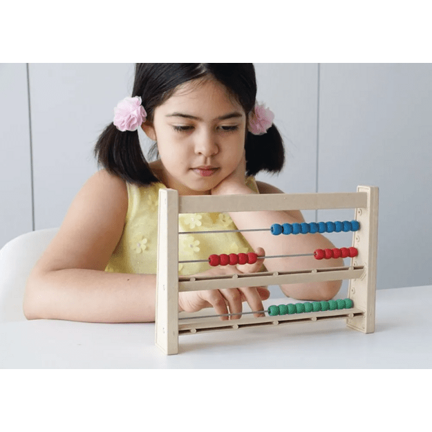 TimeTEX Montessori skaičiavimo rėmelis iš RE-Wood, 4 eilės / 4 skaitmenys, „Montessori Premium“ (TT92585)