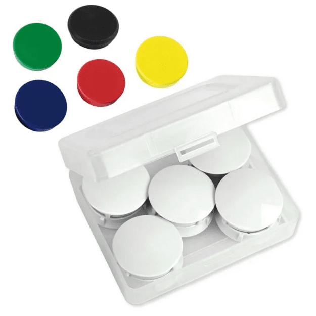 TimeTEX Stiprūs magnetai, 32 mm skersmens, 10 vnt. dėžutė (TT9315x)
