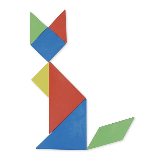 TimeTEX Plastikinis tangram rinkinys dėžutėje, 28 vnt. (TT93870)