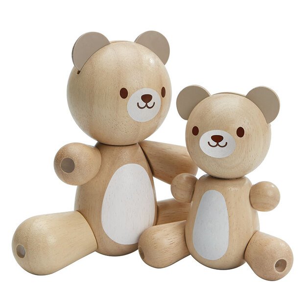 PlanToys lavinamasis žaislas  - Mediniai meškiukai  (PT5264)