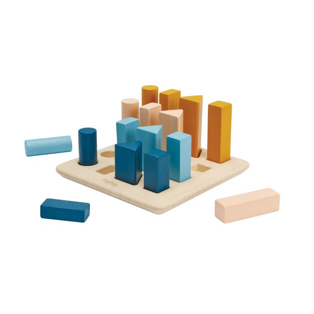 PlanToys edukacinė priemonė - žaislas  Lentelė su geometrinėmis figūromis. Stilinga  (PT5477)