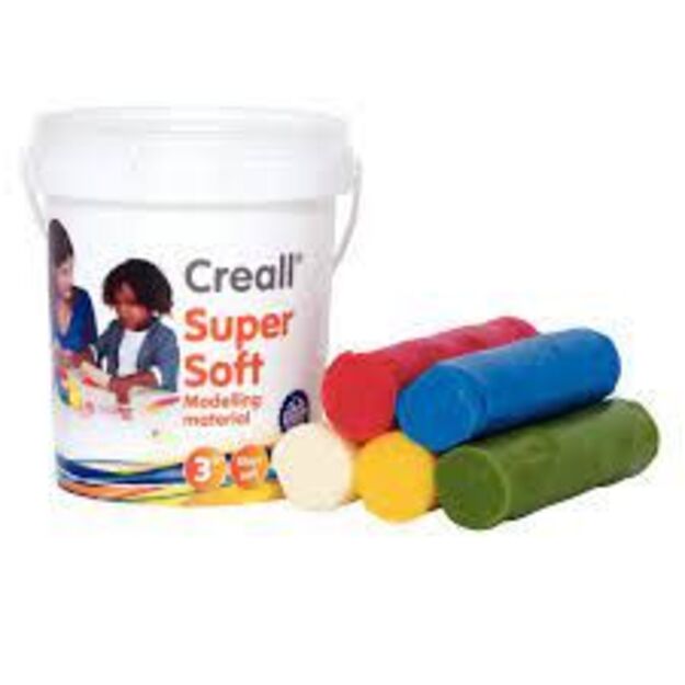 5 spalvų Creall Supersoft modelino rinkinys (25070), 450 g