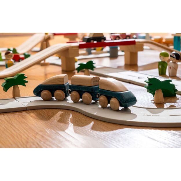 PlanToys žaislas -  Hibridinis medinis traukinukas (PT6290)