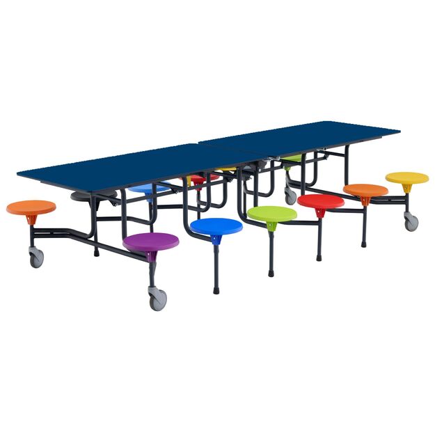 Lauko baldai. SICO sulankstomas, mobilus, stačiakampis stalas (307x75cm) su 12 sėdynėmis