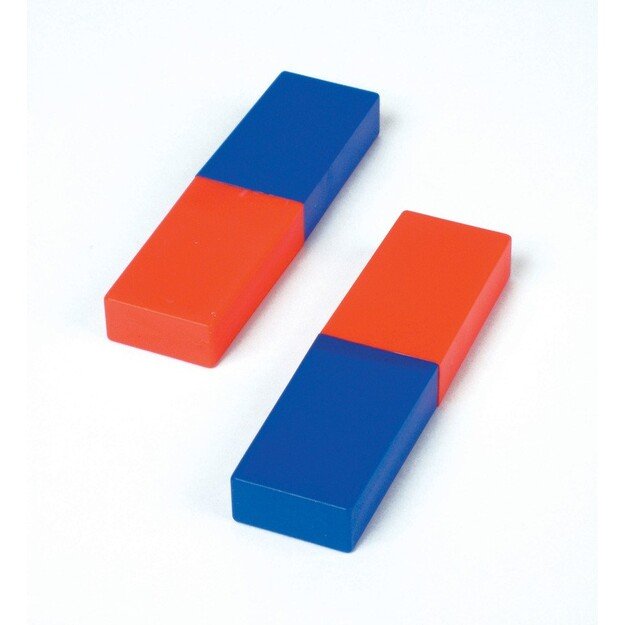 2 Lazdelės formos magnetai su plastikiniu apvalkalu