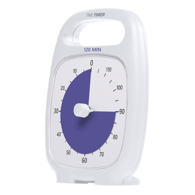 Laikmatis / atgalinio skaičiavimo laikrodis - Time Timer PLUS 120 min, White (14x18 cm), JAC5034