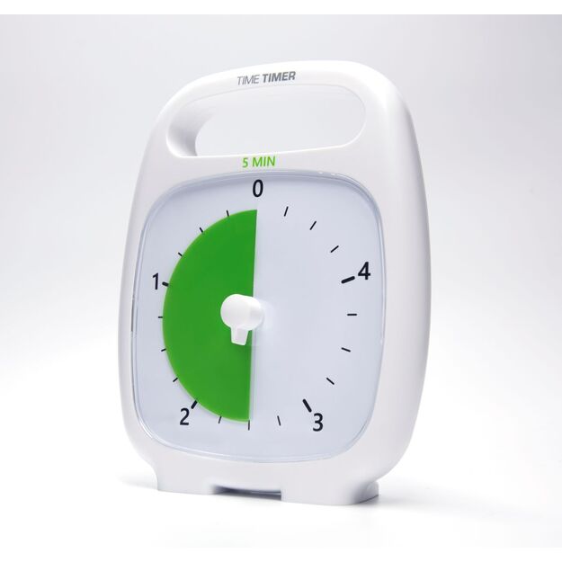 Atgalinio skaičiavimo laikrodis - Time Timer PLUS 5 min, White (14x18 cm), JAC5036