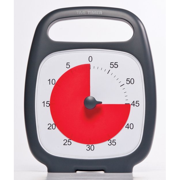 Atgalinio skaičiavimo laikrodis - Time Timer PLUS, Black (14x18 cm), JAC5025
