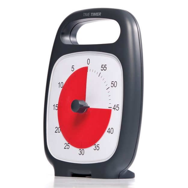 Atgalinio skaičiavimo laikrodis - Time Timer PLUS, Black (14x18 cm), JAC5025