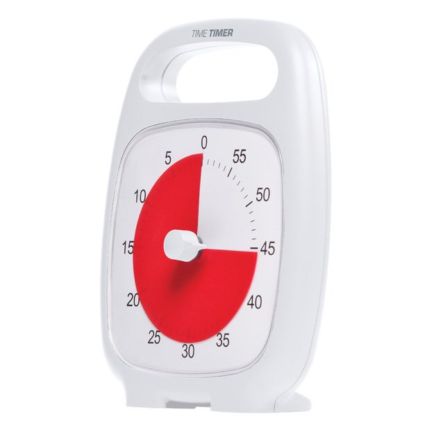 Atgalinio skaičiavimo laikrodis - Time Timer PLUS, White (14x18 cm), JAC5030