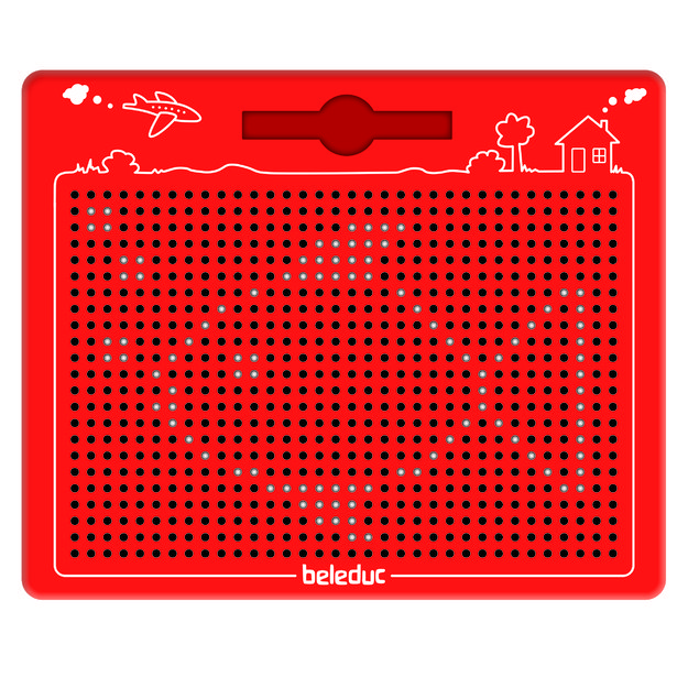 Beleduc lavinimo priemonė - didelė Magnetinė kūrybiškumo lentelė, raudona (21042)