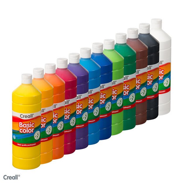Creall Basic dažai, 12 spalvų rinkinys (01829)