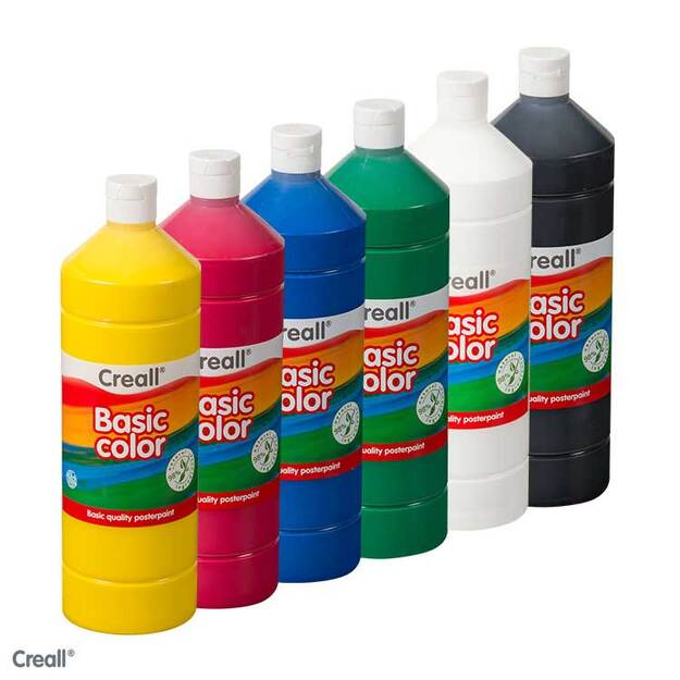 Creall Basic dažai, 6 spalvų rinkinys (01828)