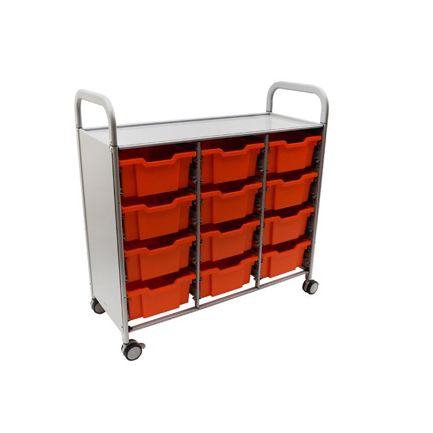 Gratnells Callero Plus trigubas vežimėlis su vidutiniais (F2) stalčiais (SSET0744)