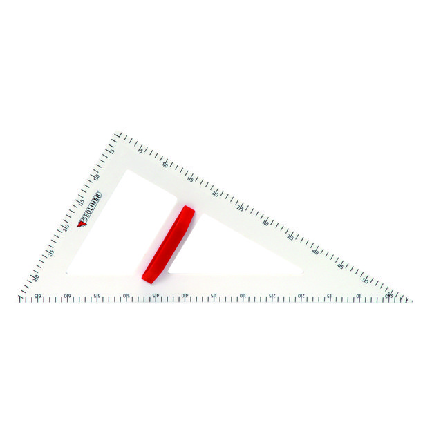 Mokyklinė priemonė - didelis, magnetinis trikampis 90°- 60°- 30°, BZ78951