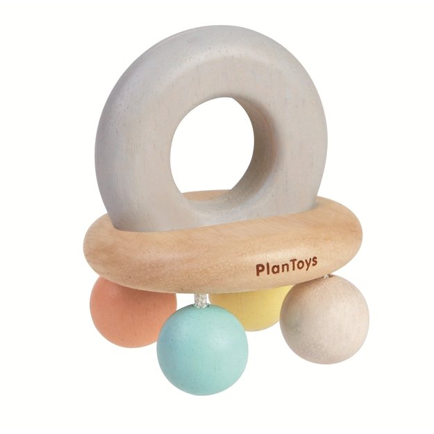 PlanToys lavinamasis žaislas - barškutis  Pasteliniai varpeliai  (PT5250)