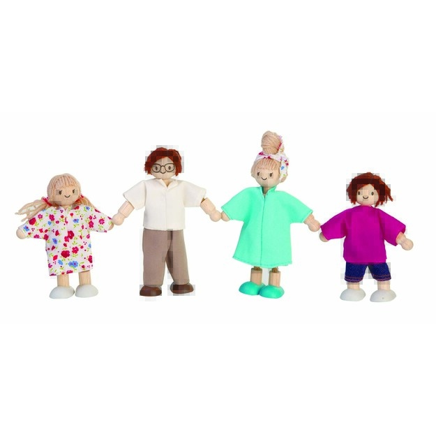 PlanToys žaislai - lėlių rinkinys  Moderni šeima  (PT7142)