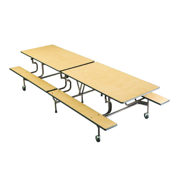 SICO sulankstomas, mobilus, stačiakampis BY-65 stalas (244,4x76,2 cm) su suoliukais