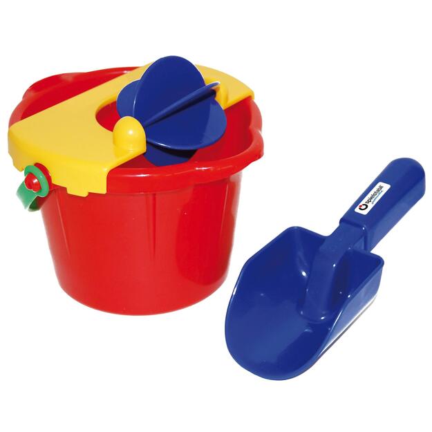 SpielStabil smėlio žaislai - Klasikinis kibirėlis su malūnėliu ir kastuvėliu, S7500